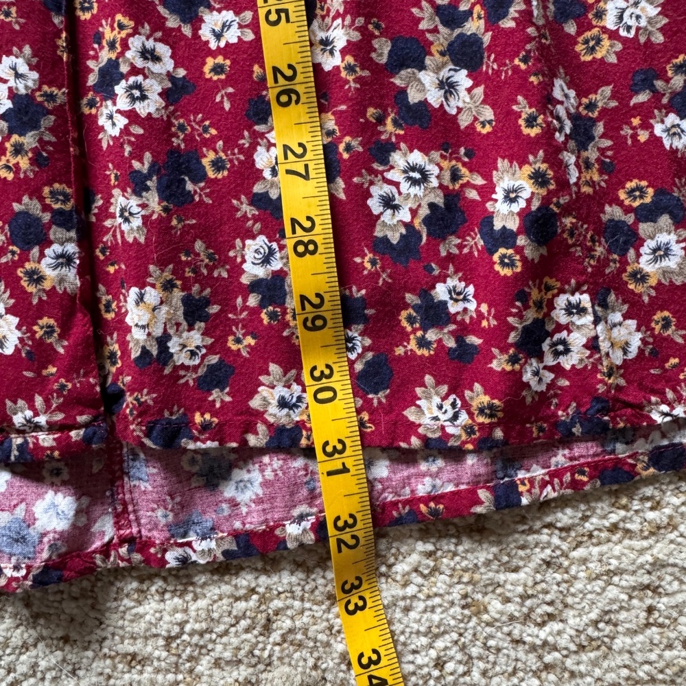 Vintage Y2K Sag Harbor Floral Midi Skirt Size M Church Boho Fairy Cottagecore - Picture 9 of 9